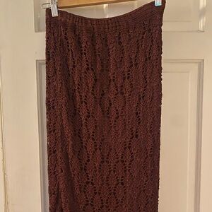 Beautiful brown Zara crochet pencil skirt